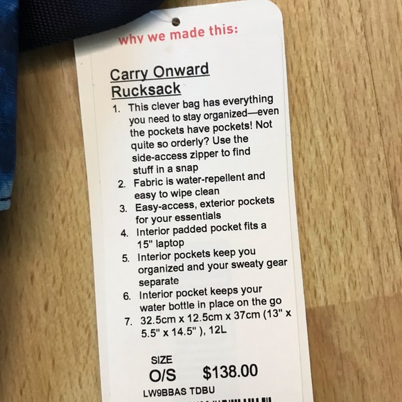 NWT Authentic Lululemon Backpack - Picture 3 of 3